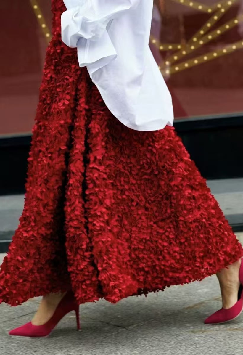 Fashionable High-End Petal-Effect Skirt