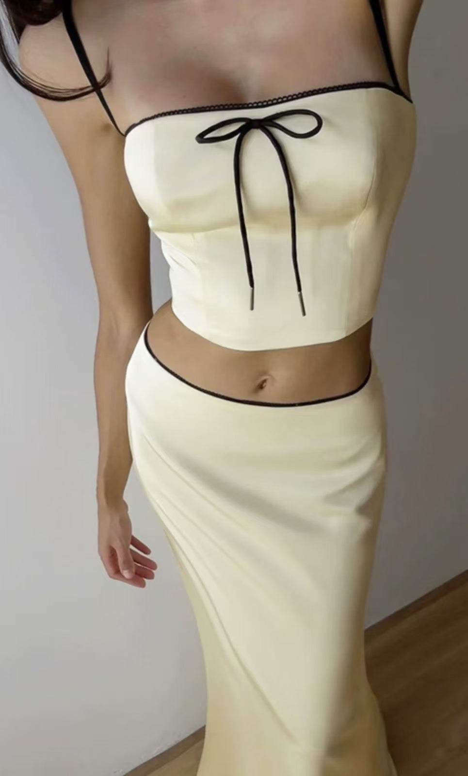 Casual Tank Top High Waist Skirt Suit